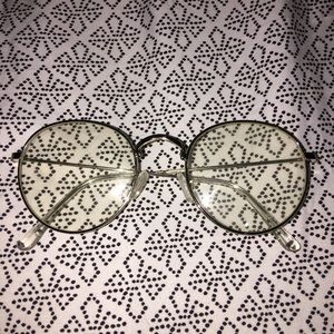 flat metal round glasses